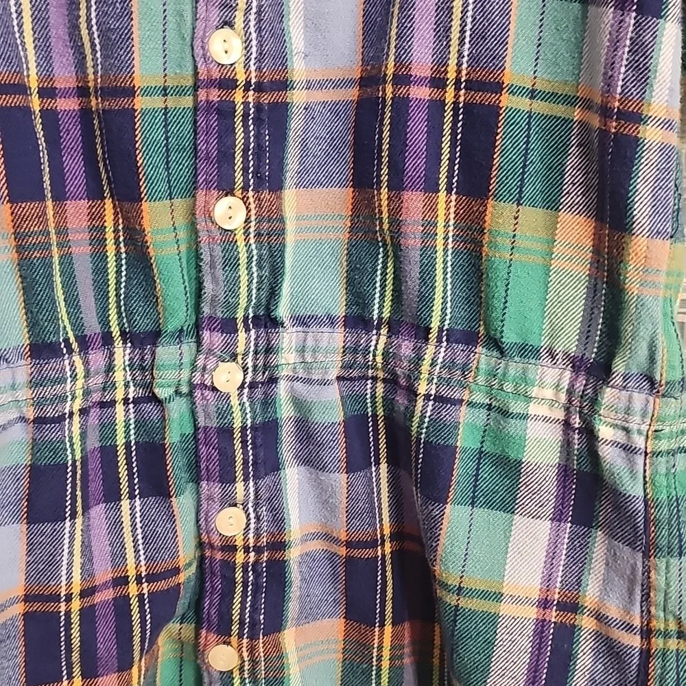 Ralph Lauren Girl's Multicolor Plaid Flannel Cotton Dress